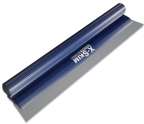 REFINA X-Skim - Hoja de desnatado – Espátula de yeso de 650 mm con hoja de plástico intercambiable – Espátula de desnatado con agarre de rollo Plazi – Herramientas de renderizado, pisos, paneles de