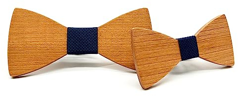 HZQIFEI Juego de Pajarita de Madera para Hombre e Infantil - 2 Piezas