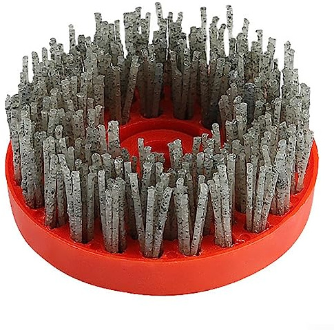 Spazzola di pulizia per smerigliatrice angolare da 4 pollici (10 cm), spazzola abrasiva circolare, spazzola per finitura anticata in pietra per lucidatura e pulizia di pietra e granito M10, 36#