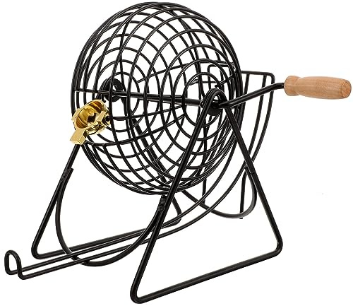Yardwe Bingo-Spiel Bingo-Käfig -Spiel Nur Käfig Großer -Käfig -Automatenspiel Schwarz