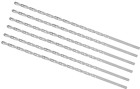CoCud Extra Lang Drehbohrer 4mm Bohrspitze Durchmesser 250mm Gesamte Länge Hochleistungsstahl Drehen Bohrspitze - (Verwendung: für Gehärtete Metall Holzarbeit Plastik Aluminum) 6Stk