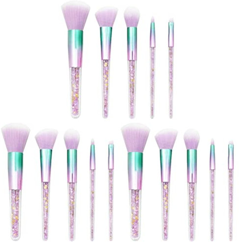 minkissy 15stücke Teiliges Professioneller Make-up-pinsel Transparentes Design Für Flüssige Und Pudrige Kosmetik Inkl Augenbrauenpinsel Und Puderpinsel Für Täglichen Und