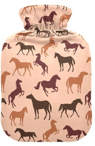 ISAOA Wärmflasche, Pferd, nahtloses Muster, M