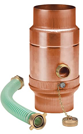 Regensammler Regenwassersammler Fallrohrfilter Kupfer mit Anschluss - Set DN 60