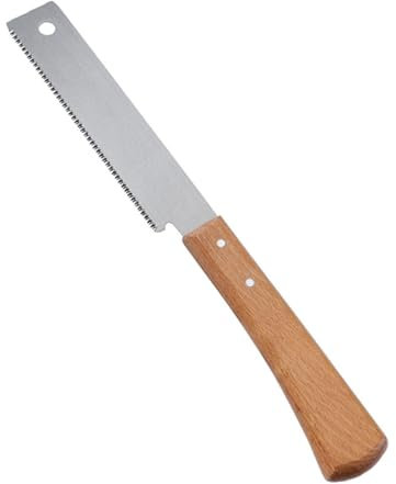 Hemobllo À Main à Dents Fines Pour Coupe Simple De Bois Manche Bois Ergonomique Scie à Dents Fines Pour Bricolage