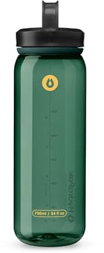 HydraPak Recon Clip & Carry - Bouteille d'eau en plastique 50% recyclée, écologique et sans BPA, bouchon à vis à débit régulier, facile à transporter (750ML, 1L)
