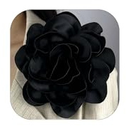 Broche de tela de satén con diseño de rosas, elegante flor de camelia, broche grande para solapa, boda, fiesta, baile, banquete para mujer, vestido, ceremonia, ropa, accesorios, joyería, 20 cm, 7.87in
