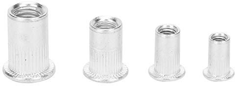 Tbest Nietmuttern, 100-teiliges Blindnietmuttern-Set, Aluminium-Nietmutter M4/M5/M6/M8 Hardware-Zubehör