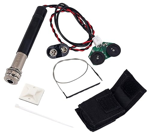 GOOHOCHY Tonabnehmer Verstecktem Piezo Endpin Buchse mit Akustikgitarre für Gmb634 Metall mit Einfacher Installation und Design zur Lautstärke und Klangregelung für Folk Gitarren