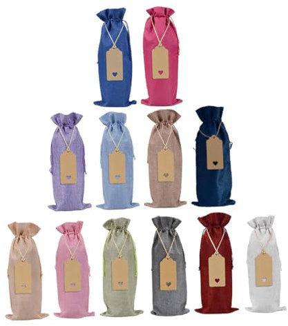 AUTSUPPL Weinflaschen-taschen-set Rotwein-verpackungsbeutel Weinverpackungstaschen Kordelzug-design Party-weinproben Weinflaschen-aufbewahrung