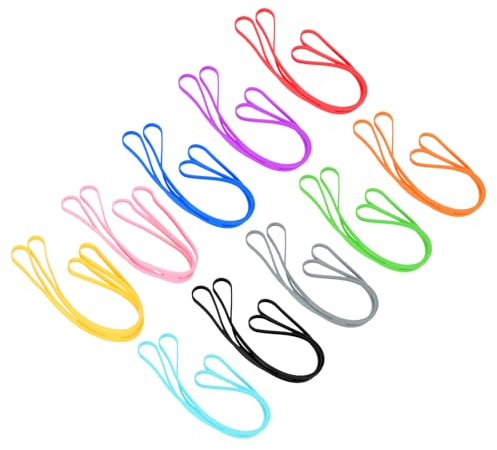 sourcing map Silikon-Gummibänder, 25,4 cm, verschiedene Größen, groß, stark, elastisch, für Druckkochen, Büro, 20 Stück