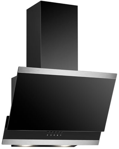 Bomann® Dunstabzugshaube 60cm | Abzugshaube für Umluft und Abluft | leise Dunstabzugshaube 60cm Umluft | inkl. Montage-Material | Dunstabzugshaube Umluft | 3 Stufen | DU 7610 G schwarz