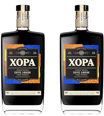 Xopa Single Origin Coffee Liqueur, from Casa Baru Distillery, Panama, infused with Rum, great in Cocktails for Cocktail lovers 2 x 70cl Bottles
