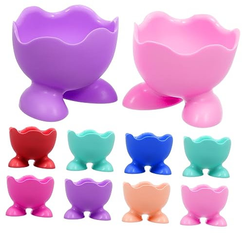 Garneck 10pezzi Portauova Silicone per Uova Strumenti Pratici per Cucinare Uova al Cucina