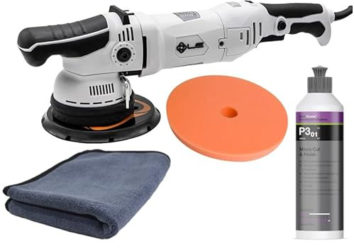 ADVANTUSE - Liquid Elements T5200 Exzenter Poliermaschinen Set mit Koch Chemie P3.01 Politur 250ml, One Step Pad und Tuch