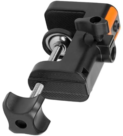 Toddmomy Black Iron Microphone Desk Clamp with Adjustable Positioning Screws and Easily Mount on Desk Feature, Table Mount Clip Suitable for Studio and Podcast Use