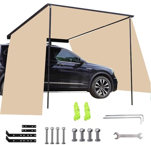GBPLDMAQ Toldo Furgoneta Camper con Dos Paredes Laterales, Toldo Impermeable y Resistente al Viento para Caravanas, SUV, Camiones, Furgonetas, Viajes por Tierra(200x200cm/79x79in)
