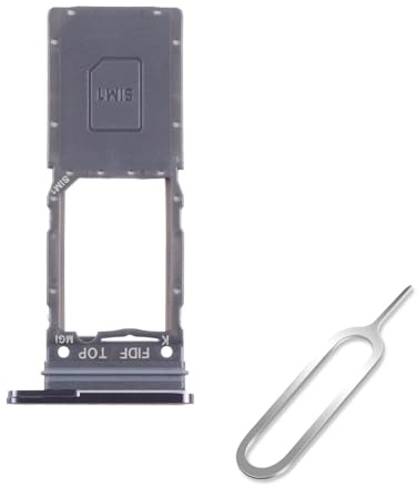 Cemobile SIM-Kartenfach Slot Halter Ersatz für Samsung Galaxy Z Fold 5 (Einzel-SIM-Version) mit wasserdichtem Gummidichtungsring + SIM-Kartenfach offener Auswurfstift (schwarz)