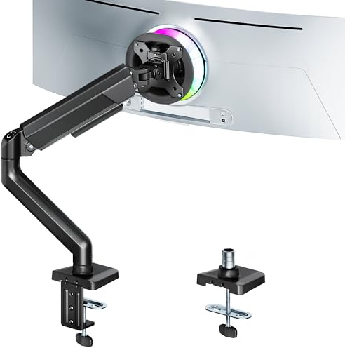 ARES WING Support de Moniteur pour écran Plat incurvé de 17 à 40 - Hauteur réglable - Charge maximale : 12 kg - Support VESA 75/100 mm - Support de Bureau