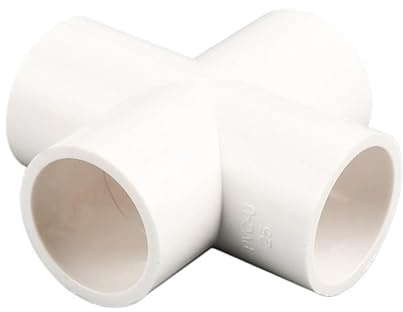 1/5 pezzi PVC Croce 4 vie connettore 20/25/32/40/50 mm plastica raccordo for l'approvvigionamento idrico sistema di irrigazione parte PVC connettori for tubi(I.D 20mm,1 piece)