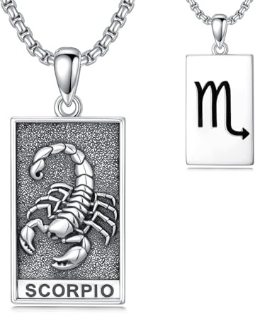 HARMONY BOLA Sternzeichen Halskette 925 Sterlingsilber Anhänger mit 12 Sternbildern Astrologie Horoskop Halskette mit Sternzeichen Schmuck für Männer Frauen Geburtstagsgeschenke