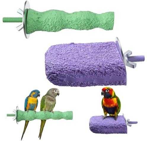 Fågelnäbb slipsten 2 st fågel papegoja bur pinne plattform fotklor trimmer tuggleksaker för små medelstora fåglar burtillbehör för undulater nymfparakiter conures