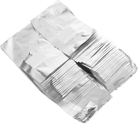 SMASOLO Papillotes de Dissolvant pour Vernis Gel Feuilles Aluminium avec Tampons Coton Enveloppement Rapide pour Retrait Doux Du Vernis Semi-permanent Kit de Coton Soins Ongles et Peau