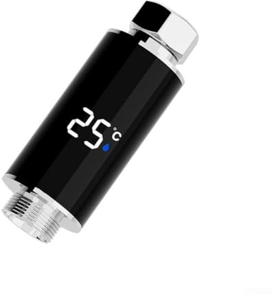 FACAIIO LED Duschkopf mit Echtzeit-Temperaturanzeige, Wasserbetrieben für Haushaltssicherheit, für Standard G1 2 Armaturen