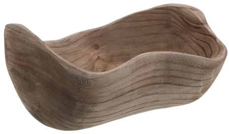 Homoyoyo Bandeja Decorativa de Madera Pequeña para Mesa de Café, Bandeja para Servir Frutas y Dulces, Madera Natural de Nogal, Versátil para Desayunos y Fiestas, Soporte para Snacks