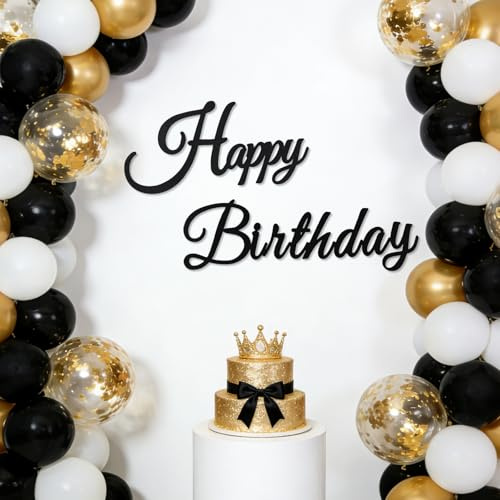 Letrero Happy Birthday,Guirnalda Cumpleaños Puntos Adhesivos Incluidos, Perfecto para Fondos de Fiestas de Cumpleaños y Decoraciones de Pared