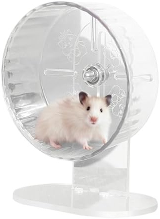 Hamsterhjul tyst transparent löpning gerbil justerbar höjd tillbehör husdjurstillbehör för husdjur