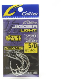 OWNER jigger light Shiwari Hooks Taff Wire JF27 # 5/0 Japan import