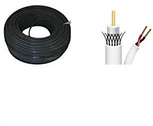 Setik - Cavo 100 Metri Coassiale RG59 CCS Matassa Video Alimentazione - 100MT+PRG59CCS