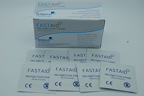 Fastaid 70% IPA Alcohol Wipes for Electronics, Swabs, Tattoo, Pre-injection Swabs, 300 Pieces (3 Boxes)