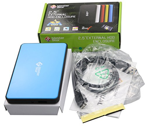 MasterStor 1TB Externe Festplatte USB 3.0 Ultra schnellen Festplatte 2,5-Zoll-Portable SATA Laptop Festplatte MS blau (1TB)