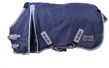 QHP Falabella Outdoordecke 200g Minishetty wasserdicht Kreuzgurte Schweiflatz (65 cm, Blau)