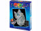 MAMMUT 8041711 - Sequin Art Paillettenbild Weiße Katze, Steckbild, Bastelset mit Styropor-Rahmen, samtige Bildvorlage, Pailletten, Steckstiften, Anleitung, für Kinder ab 8 Jahre