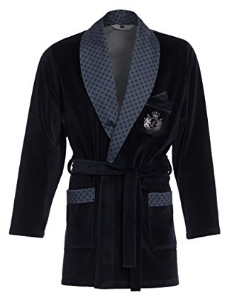 Kort morgonrock för herr RE-111 velour badrock – elegant, Mörkblå C3, XL