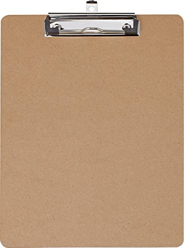 Schreibplatte Maulbasic, Klemmbrett, DIN A4 hoch, Hartfaser-Holz, Recycelbar, 8 mm Klemmweite, 2392070, 12 Stück