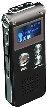 COOLEAD Dittafono professionale da 8 GB, registratore vocale con lettore MP3, registratori vocali portatili con doppio microfono sensibile e altoparlante integrato dittafono registratore vocale con
