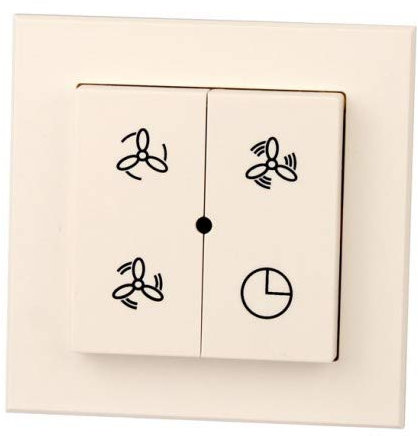 Sélecteur 4 positions sans fil avec indicateur de filtre pour VMC double flux