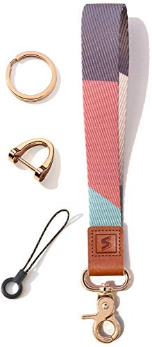 SENLLY Porte-clé Lanière de Poignet, Conception de Motifs Originale Cordon pour Clés