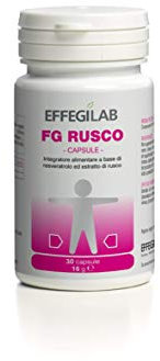 FG RUSCO Capsule - Integratore alimentare a base di resveratrolo ed estratto di rusco - di Effegilab