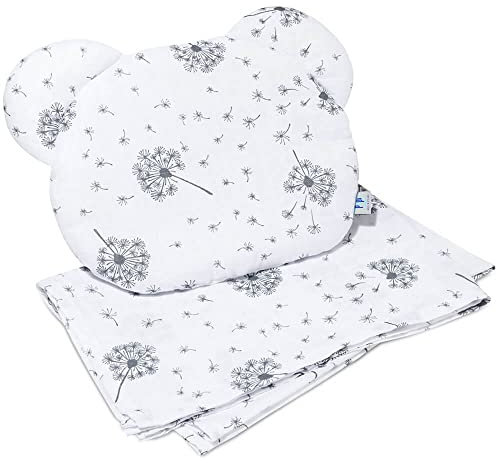 Pepi Musselin Decke und Bär Kissen Summer Wind 38 x 30 x 2 cm - Dekokissen Kuschelkissen Kinder - Deko Kissen mit Blanket - Kuscheldecke Flauschig - Kissen Kinderzimmer aus Baumwolle