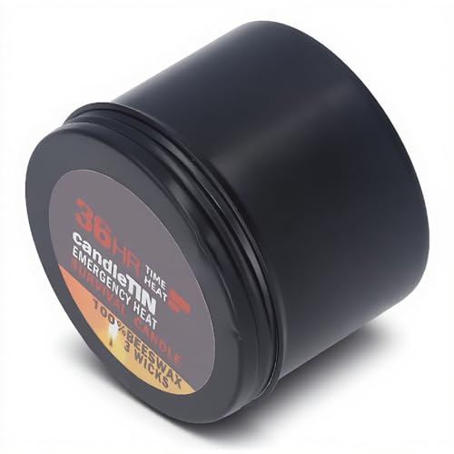 Survival Candle,3 Wicks 36 Hours Emergency Candle, Storm Candle, Long Burning Candles for Power Outages, for Hiking, Camping, Picnic, Home and Office (#1)