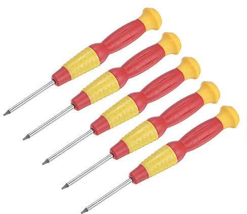 sourcing map 5 Stück Präzision Torx Schraubendreher T5 Stern Kopf für Uhren Brille Elektronik Reparatur