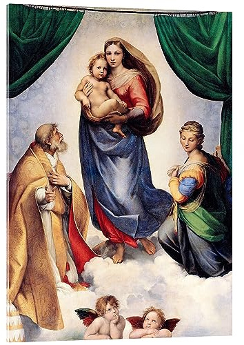 Posterlounge Sixtinische Madonna Acrylglasbild | 50 x 70 cm von Raffael Wandbilder Wanddeko