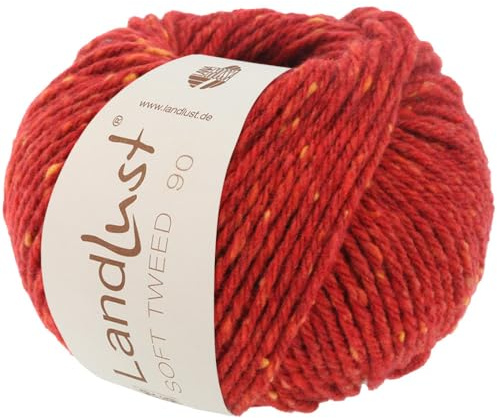 LANA GROSSA Landlust Soft Tweed 90 | Klassisch verzwirntes Tweedgarn aus Schurwolle mit mehrfarbigen Noppen | Handstrickgarn aus 100% Merinowolle | 50g Wolle zum Stricken & Häkeln | 90m Garn FB11