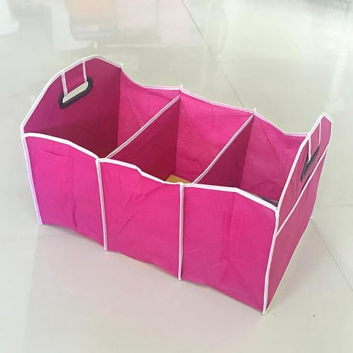 baobeini Kofferraum Organizer für VW Passat/Polo/Tiguan/Touareg/Touran/T-Cross/T-ROC,mit Großem Stauraum Zusammenklappbar Unverzichtbares,b/Red
