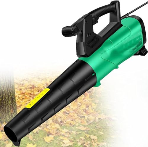 Soffiatore for foglie con cavo di alimentazione da 4,7 m, regolazione a 5 velocità, for la pulizia di cortile e giardino